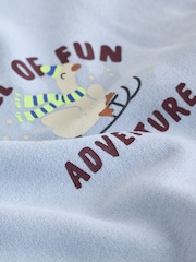 Blue Boucle Goose Printed Crew Neck Sweat Top (3mths-7yrs) - Image 3 of 4