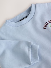 Blue Boucle Goose Printed Crew Neck Sweat Top (3mths-7yrs) - Image 4 of 4