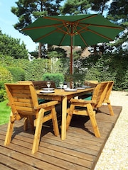 Charles Taylor Brown 8 Seater Rectangular Garden Table Set - Image 5 of 5