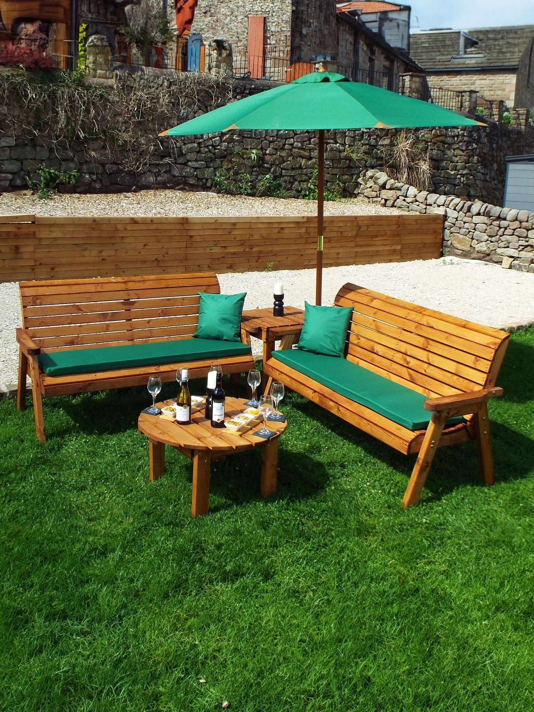 Charles Taylor Unisex Light Brown Six Seater Balmoral Corner Garden Furniture Set - Fully Assembled In Size 10 - Image 2
