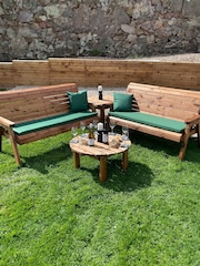 Charles Taylor Brown 6 Seater Balmoral Garden Corner Set With Round Coffee - Image 3 of 8