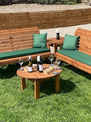 Charles Taylor Brown 6 Seater Balmoral Garden Corner Set With Round Coffee - Image 7 of 8