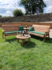 Charles Taylor Brown 6 Seater Balmoral Garden Corner Set With Round Coffee - Image 8 of 8