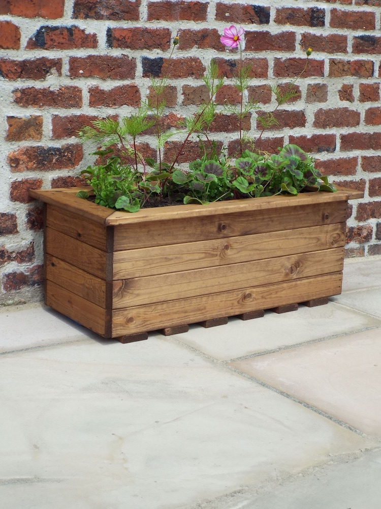 Charles Taylor Brown Large Garden Trough Set - Image 1 of 2