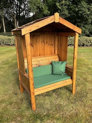 Charles Taylor Brown 2 Seater Imperial Garden Arbour and Bench - Image 1 of 6