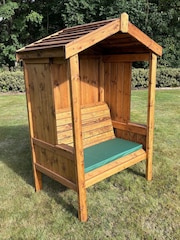 Charles Taylor Brown 2 Seater Imperial Garden Arbour and Bench - Image 3 of 6