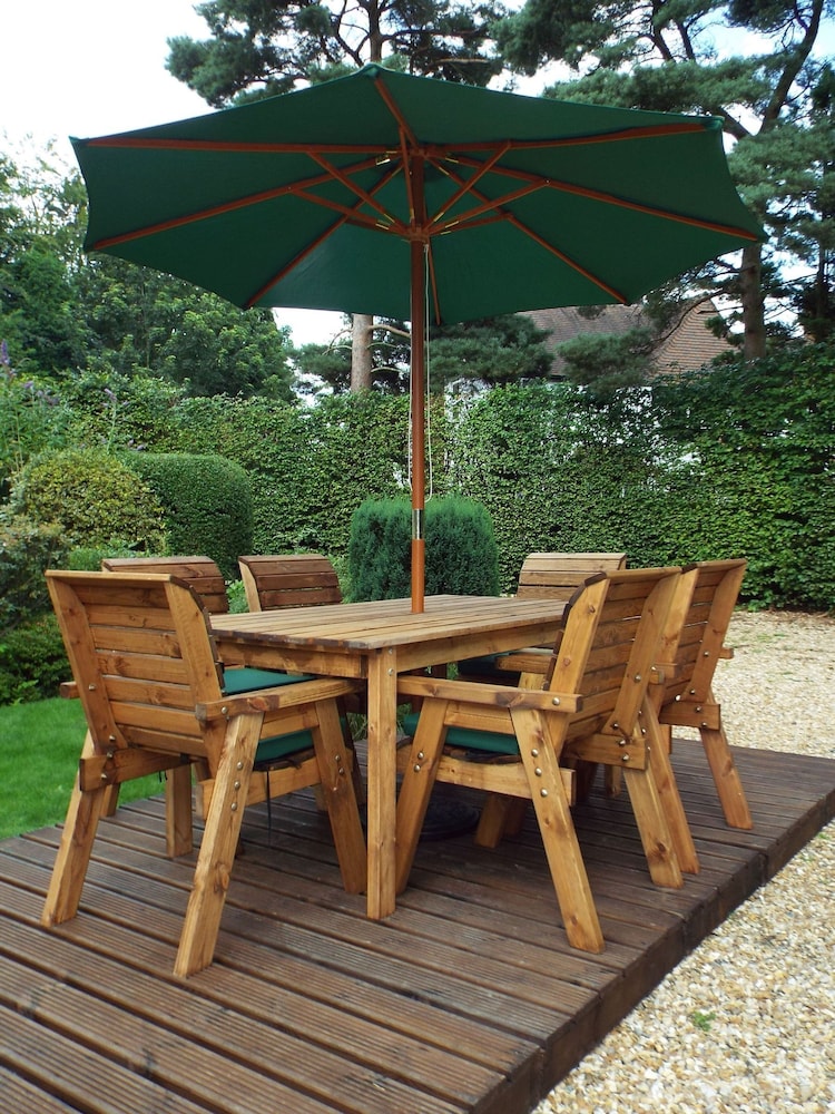 Charles Taylor Brown 6 Seater Deluxe Garden Table Set - Image 2 of 6 Charles Taylor Brown 6 Seater Deluxe Garden Table Set - Image 2 of 6
