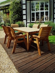 Charles Taylor Brown 6 Seater Deluxe Garden Table Set - Image 6 of 6