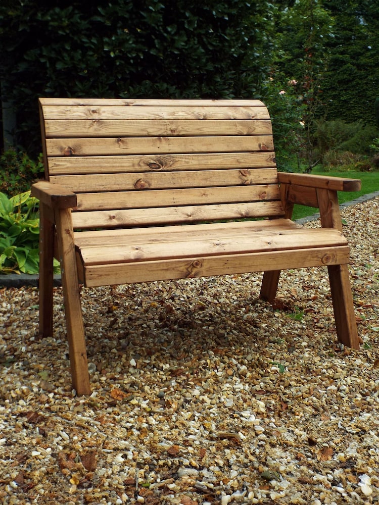 Charles Taylor Brown 2 Seater Garden Bench - Image 2 of 2 Charles Taylor Brown 2 Seater Garden Bench - Image 2 of 2