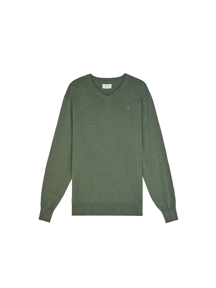 Verde - Scalpers Skull V-Neck Jumpers - Imagen 5 de 5