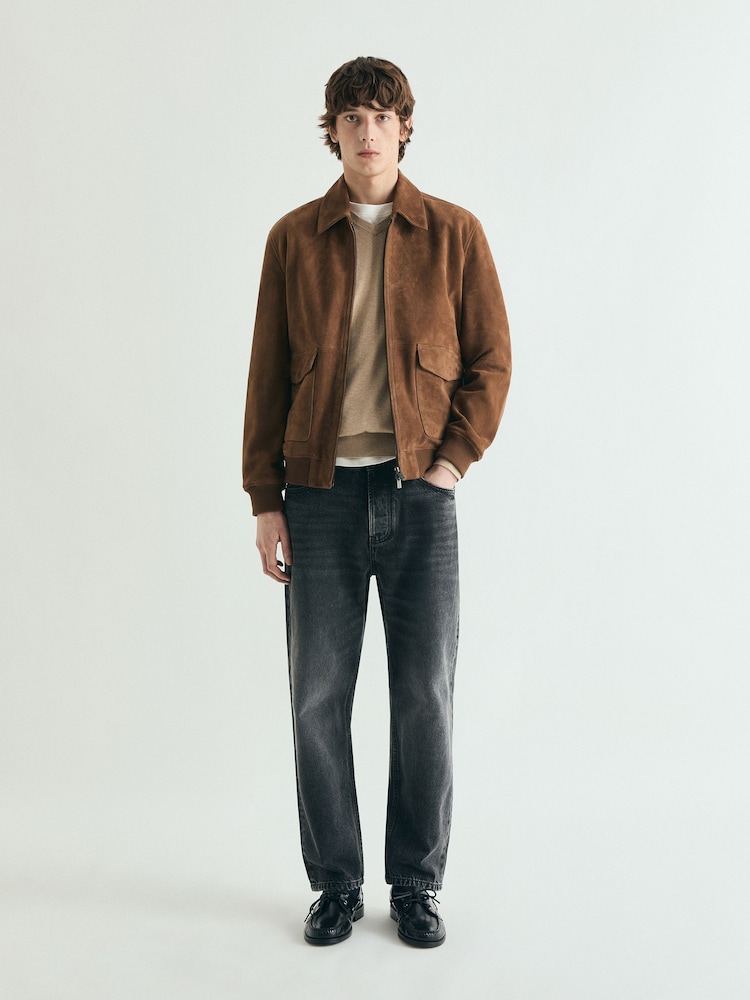 Scalpers Brown Zeke Suede Jacket - Image 1 of 5 Scalpers Brown Zeke Suede Jacket - Image 1 of 5