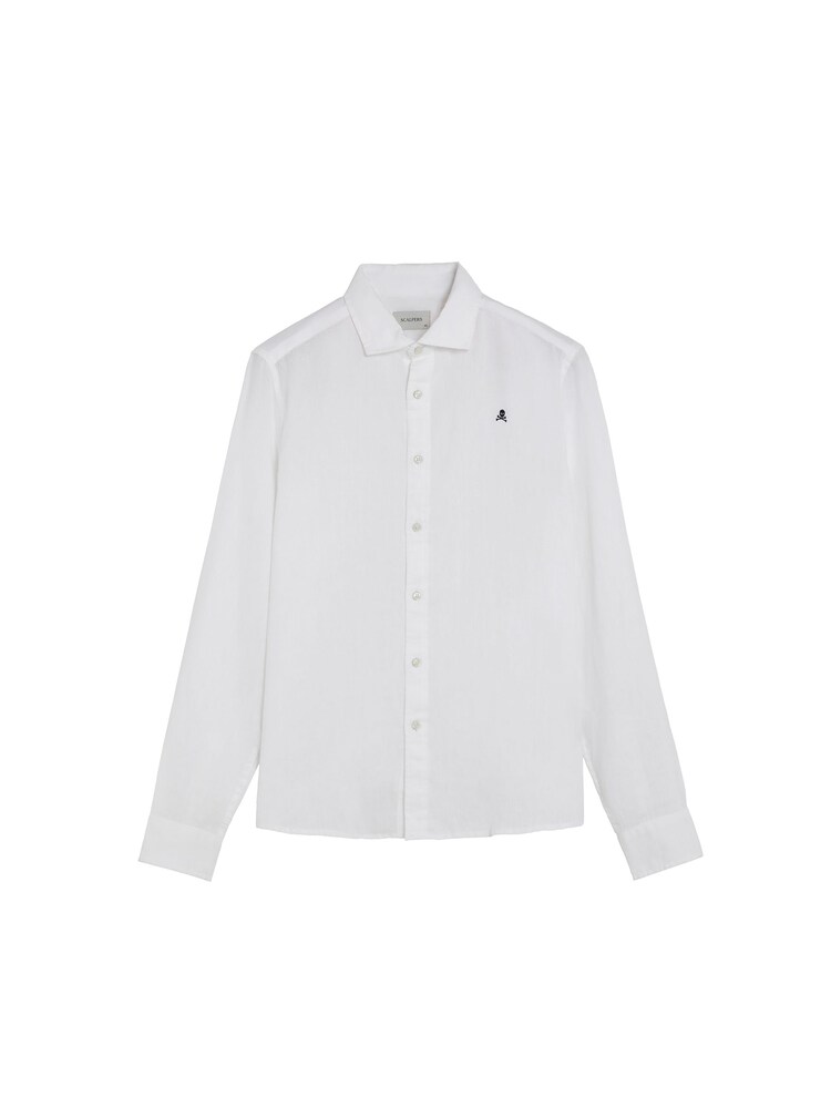 Scalpers White Fancy Linen Shirt - Image 1 of 1