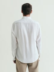 Scalpers White Fancy Linen Shirt - Image 3 of 4
