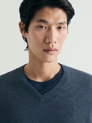 Azul - Scalpers Skull V-Neck Jumpers - Imagen 4 de 5
