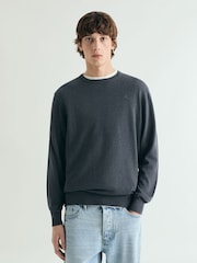 Azul marino - Scalpers Skull Round Neck Jumpers - Imagen 1 de 5