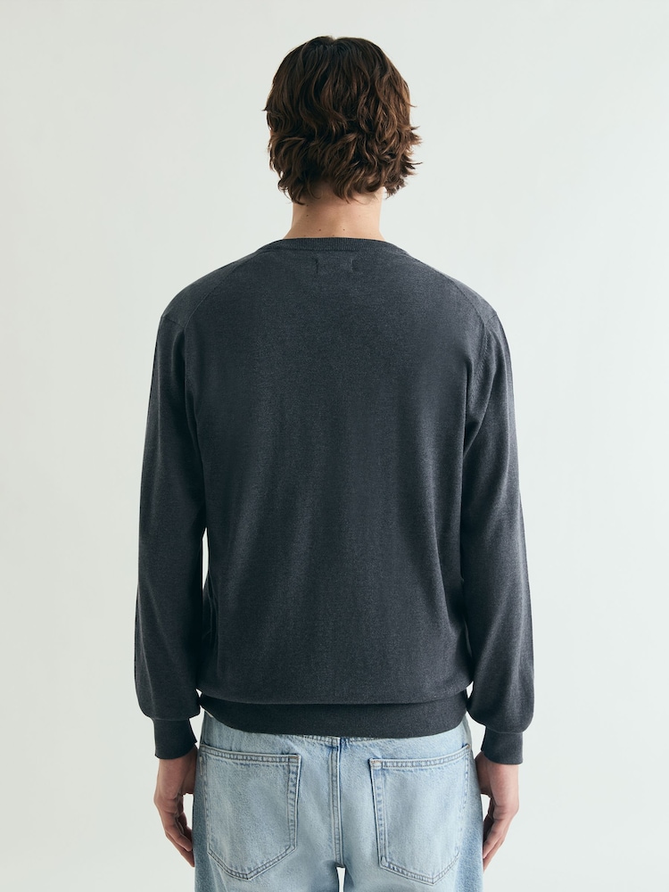 Azul marino - Scalpers Skull Round Neck Jumpers - Imagen 2 de 5