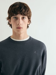 Azul marino - Scalpers Skull Round Neck Jumpers - Imagen 4 de 5