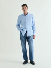 Scalpers Blue Fancy Linen Shirt - Image 1 of 5