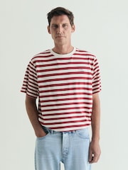 Rojo - Scalpers Mixed Striped T-Shirt - Imagen 2 de 4