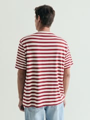 Rojo - Scalpers Mixed Striped T-Shirt - Imagen 3 de 4