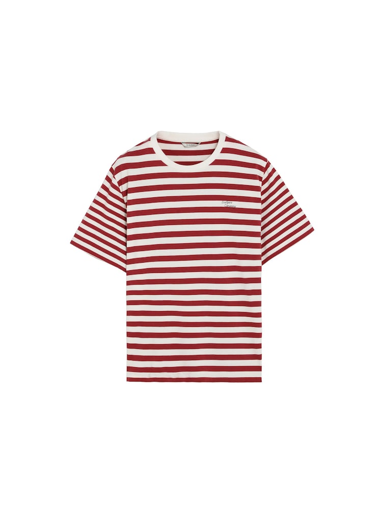 Rojo - Scalpers Mixed Striped T-Shirt - Imagen 4 de 4