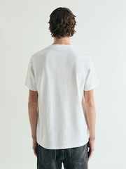 Scalpers White Medium Weight Embroidered T-Shirt - Image 3 of 5