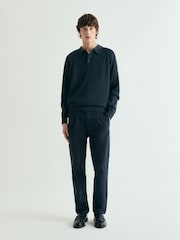 Scalpers Ranglan Long Sleves Polo Shirt - Imagen 1 de 5