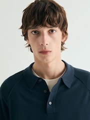 Scalpers Ranglan Long Sleves Polo Shirt - Imagen 4 de 5