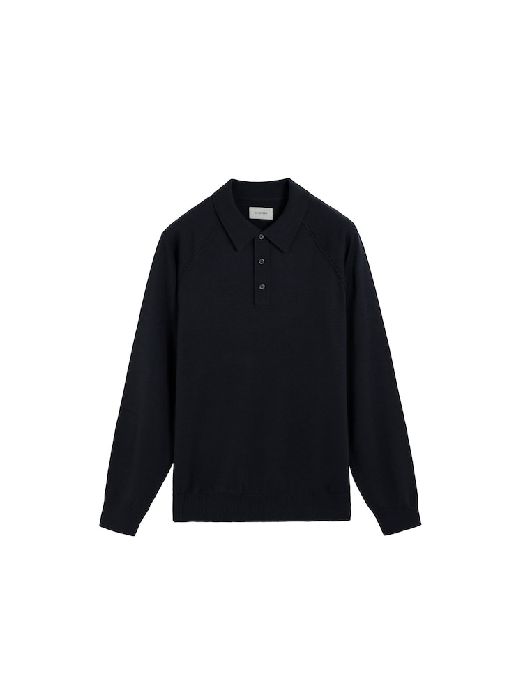 Scalpers Ranglan Long Sleves Polo Shirt - Imagen 5 de 5