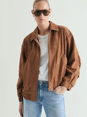 Scalpers Brown Suede Jacket - Image 1 of 4