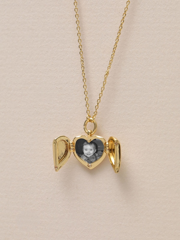 Jon Richard Gold Gold Plated Heart Locket Pendant Necklace - Image 2 of 2 Jon Richard Gold Gold Plated Heart Locket Pendant Necklace - Image 2 of 2
