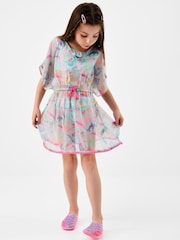 Angels By Accessorize Blue Girls Sea Print Kaftan - Image 1 of 3