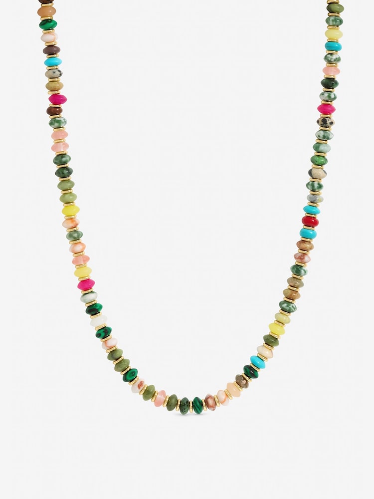 Jon Richard Green Multi Coloured Beaded Necklace - Image 1 of 1 Jon Richard Green Multi Coloured Beaded Necklace - Image 1 of 1
