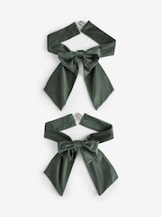 Set of 2 Bow Matte Velvet Curtain Tie Backs - Obraz 1 z 1