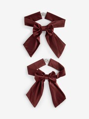 Set of 2 Bow Matte Velvet Curtain Tie Backs - Image 1 of 1