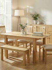 Windward Home Natural Meadow Extendable 4-6 Seater Dining Table - Image 1 of 7