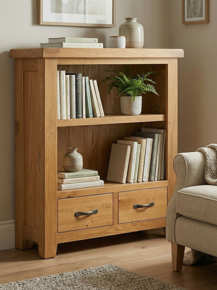 Windward Home Brown Sorrel Low Wide Bookcase - Image 1 of 5