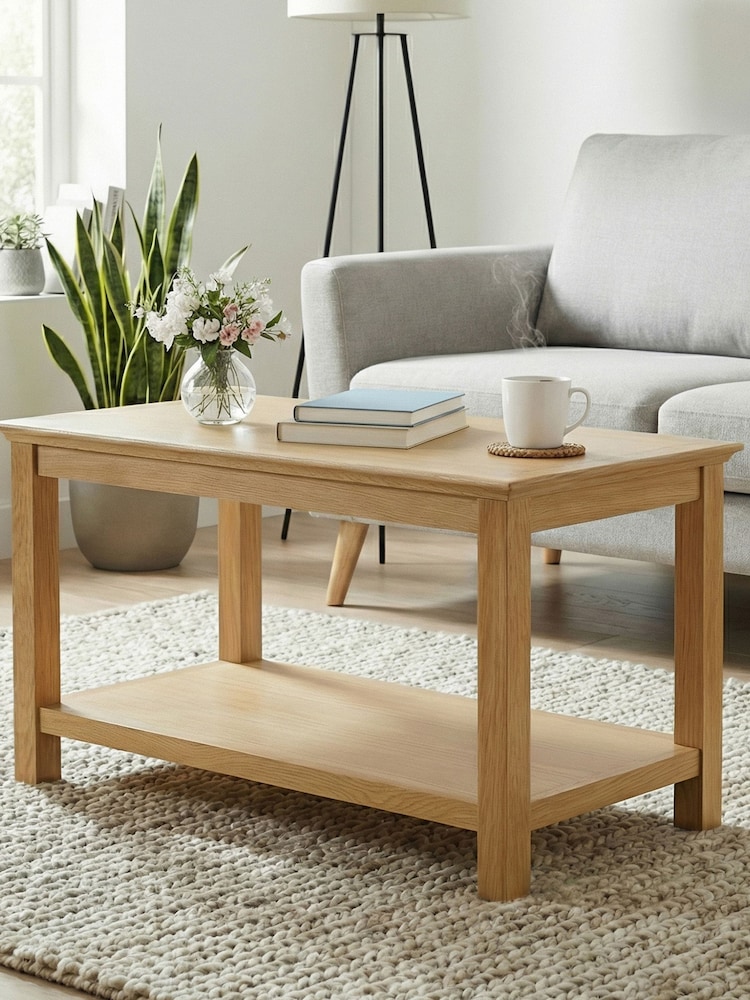 Windward Home Natural Meadow Coffee Table with Shelf - Image 1 of 4