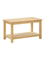Windward Home Natural Meadow Coffee Table with Shelf - Image 3 of 4