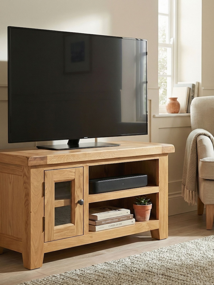 Windward Home Brown Sorrel Small TV Unit - Image 1 of 6 Windward Home Brown Sorrel Small TV Unit - Image 1 of 6