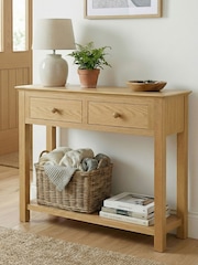 Windward Home Natural Meadow Console Table with 2 Drawers - Image 1 of 8