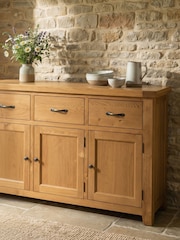 Windward Home Brown Sorrel Large 3 Door 3 Drawer Sideboard - Image 1 of 10