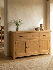 Windward Home Brown Sorrel Large 3 Door 3 Drawer Sideboard - Image 2 of 10