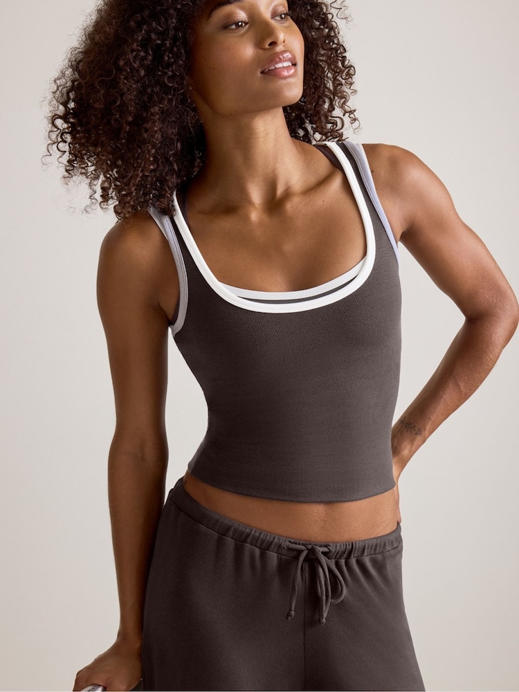 Tala Brown 365 Sculpting Lounge Contrast Vest - Image 1 of 4