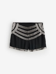 Rockett St George Black Embellished Shorts - Image 7 of 9