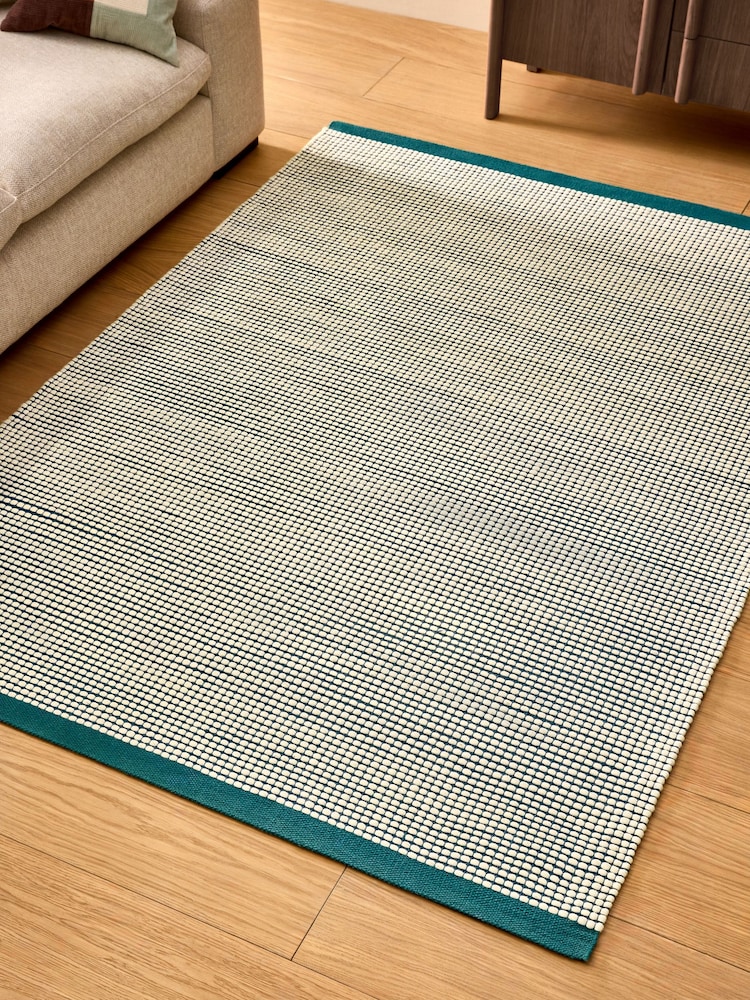 Buy MADE.COM Blue Mac Bobble Wool Rug from the Next UK online shop
