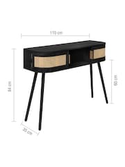 Birlea Black Noah Console Table - Image 4 of 8
