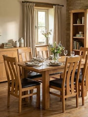 Windward Home Brown Sorrel Small Extending 46 Seater Dining Table With 1 Leaf - Image 1 of 6