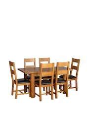 Windward Home Brown Sorrel Small Extending 46 Seater Dining Table With 1 Leaf - Image 4 of 6