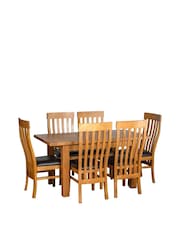 Windward Home Brown Sorrel Small Extending 46 Seater Dining Table With 1 Leaf - Image 5 of 6